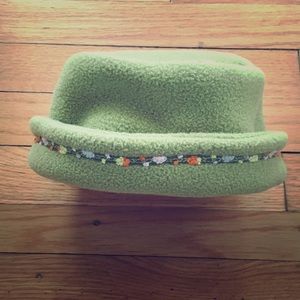 Baby Noveau infant lime green fleece hat